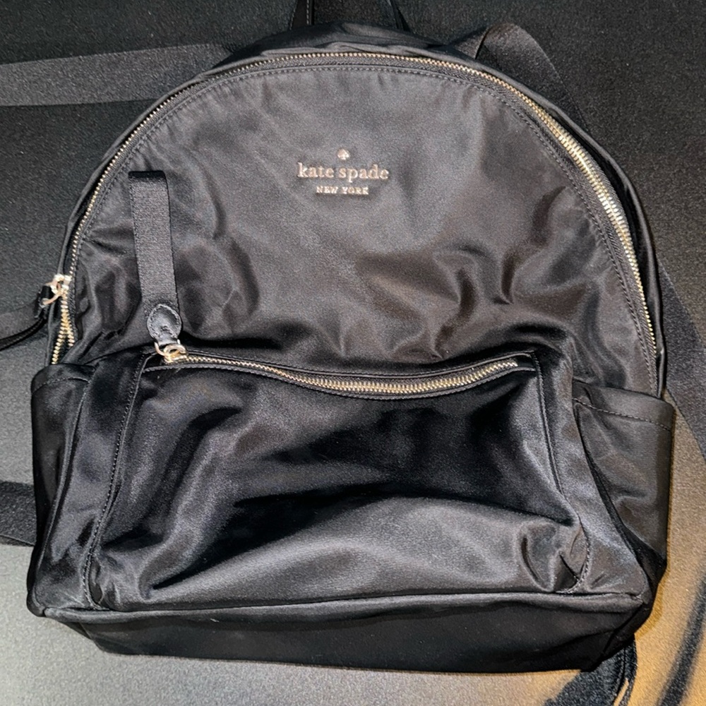 Excellent used condition black Kate Spade backpack.